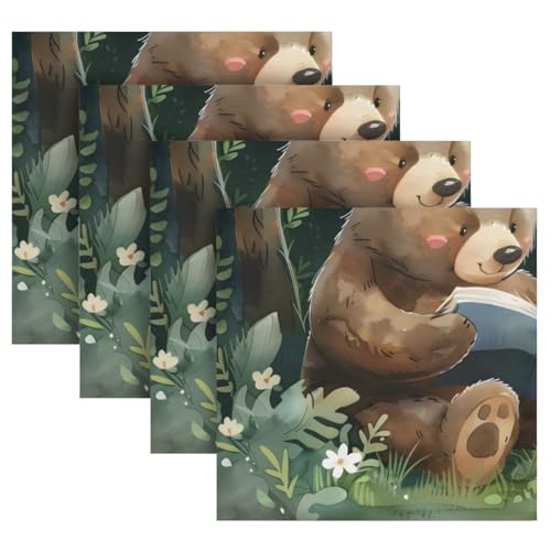 Servilletas de Tela Animales Lectura Juego 6 Unidades 20x20 pulg miniatura 7