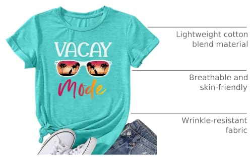 Image of Ohana Means Family Tshirt Women: Hawaii Tropical Graphic T-Shirt Summer Vacation Short Sleeve Tee Top