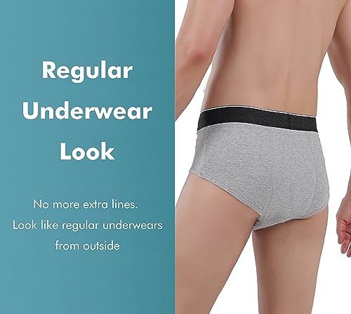 Caleçon boxeur incontinence homme avec ouverture devant anti-fuites