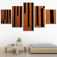 SIGNWIN 5 Panel Canvas Wall Art Modern Art Shapely Patterns Windows for Home Decorations Ready to Hang - 60