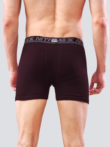 Image of Lux Nitro Men's Interlock Long Trunk | 100% Combed Cotton | Durable & Stretchy Interlock Fabric | Super Soft Waistband | Everyday Comfort Pack of 3