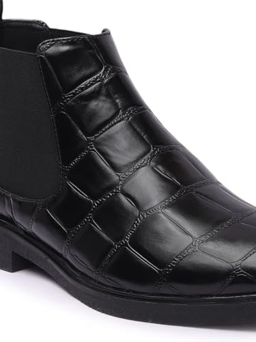 Image of Carlton London Men's Chelsea Slip-On Round Toe Comfortable Boot