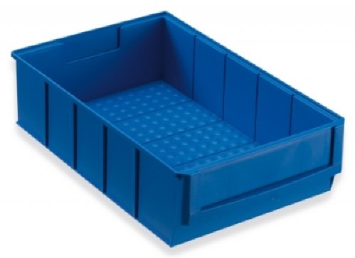12 Industrieboxen Regalboxen Stapelboxen Lagerboxen blau 300x183x81 mm