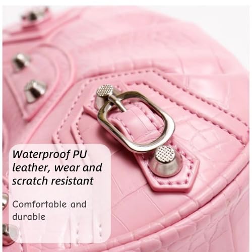 FUNSEED Women's Shoulder Bag Fashion Y2K Rivet Tassel Textured Purse Crossbody Bag Mirrored Card Holder4