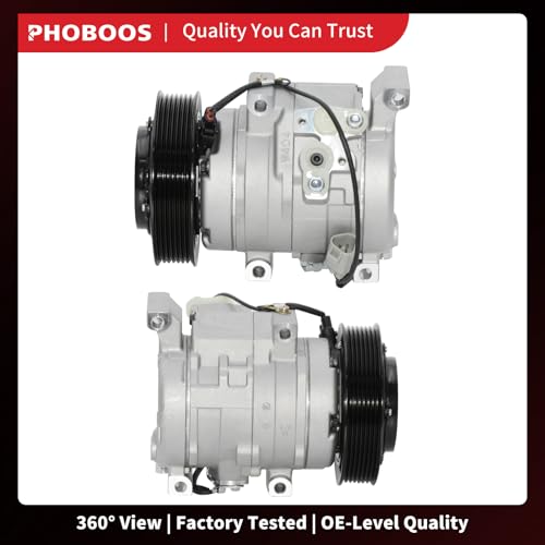 Image of PHOBOOS A /C compressor with Clutch Compatible with Toyota RAV4 2001-2005, L4 2.0L /2.4L, Sport Utility, Fast Cooling, Low Noise, Easy Installation, Ref.68332