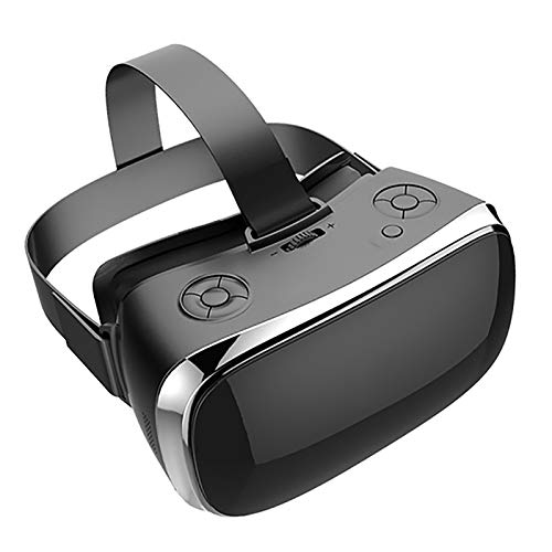 VR Gläser, WiFi Virtual Reality mit 5,5 Zoll 2k Display, eingebauter 4000 mAh-Batterie, Anti-blauem Licht und Augenschutz (Color : Black)