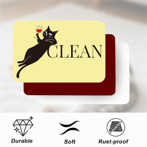 2 imanes reversibles para lavavajillas de gato divertido miniatura 4