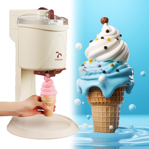 ZIXIAOS Eismaschinen Softeismaschine Vollautomatische Mini-Frucht-Eistütenmaschine One-Push-Bedienung