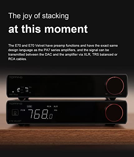 Image of KGUSS Topping PA7 Plus Power Amplifier 300W x 2 Class D Fully Balanced AMP XLR /TRS /RCA Input 12V Trigger Stereo Home Audio Amplifier(PA7 Plus Black)