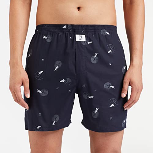 Image of Longies Men's Cotton Printed Regular Boxer Shorts