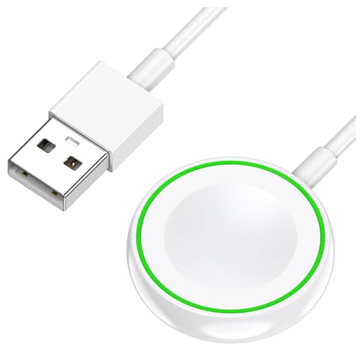 Stazione di Ricarica Magnetica per Apple Watch, Caricatore Compatibile con Apple Watch Serie 10/9/8/7/6/5/4/3, SE, Ultra -bianco