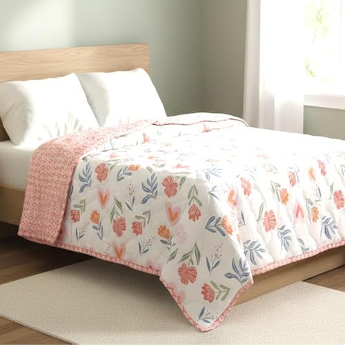 Image of Dohar Single | Double Bed 100% Cotton Blankets for Summer 90x100inch, 150GSM Ac Comforter and Cooling for Summer Classic Printed Design Quilt Ideal for Gifting (Pink, Single)