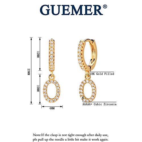 Gold Initial Earring 14K Gold Plated Dainty Tiny Diamond Cubic Zirconia Inlay Alphabet Letter Charm Drop Dangle Huggie Hoop Earrings Delicate Jewelry O - Image 5