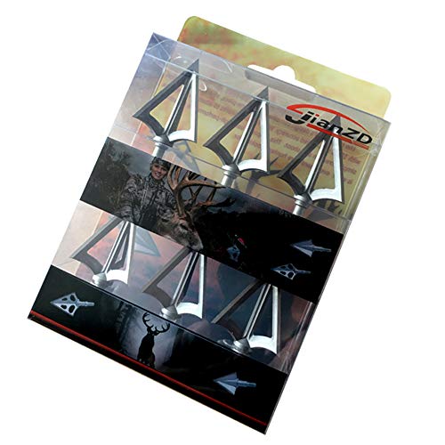 Bgary Broadheads 100 Grain Fixed Blades Archery Broadheads For Crossbow Recurve Bow And Compound Bow 12 Pcs Silverly #TOP5