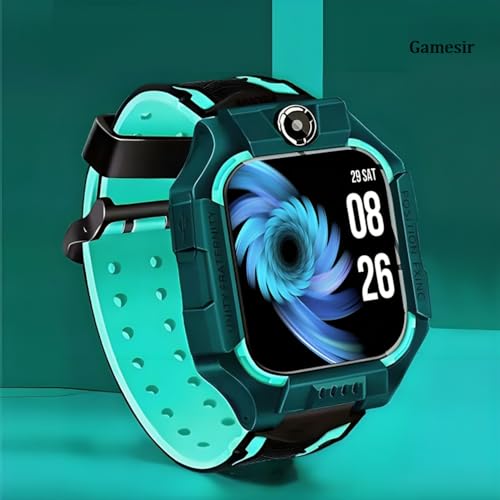 Image of GameSir Kids Smartwatch for Boys & Girls, Men & Women, Sim Card Support, Location Tracker /GPS System, Camera, Video,Notification, Alarm, Water Rasistance, Calling Smart Watch-Green