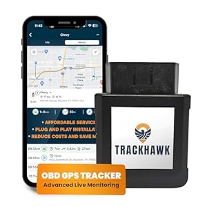 Trackhawk OBD GPS Tracker for Vehicles – Tracker Device for Cars, Trucks, SUVs, Fleet – 4G LTE Live Tracking, Geofence Alerts, Speed Monitoring – Easy Plug & Play, Hidden, Subscription Required – VL04