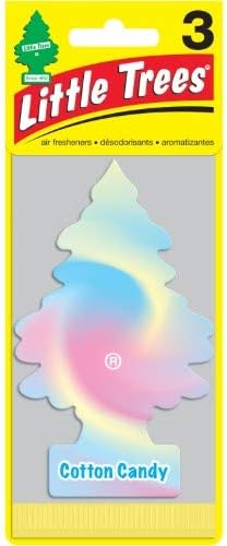 LITTLE TREES Car Air Freshener | Hanging Paper Tree for Home or Car | Cotton Candy | Pack of 12
