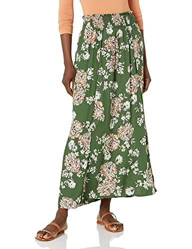 Angie Women's Faux Wrap Maxi Skirt with Smocked Waist