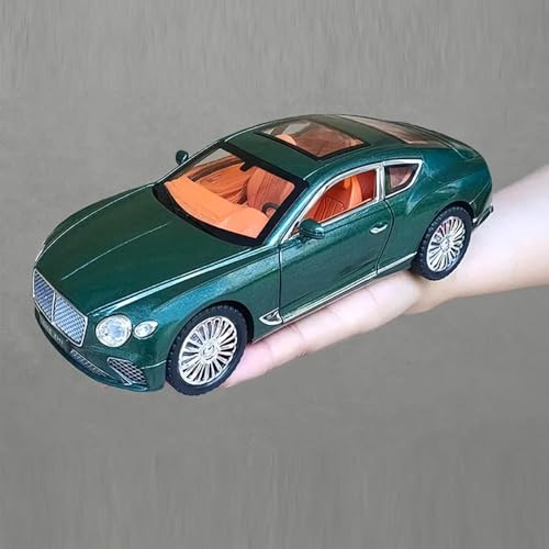 Image of New 1:24 Bentle Continental Diecast Alloy Metal Pull Back Car with Openable Doors Music Sound and Light Vehicle Toy Car for Kids Boys (White)