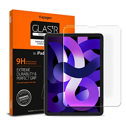 Spigen Tempered Glass Screen Protector [GlasTR Slim] Designed for iPad Air 5 (2022) / iPad Air 4 (2020) / iPad Pro 11 inch (2021/2020/2018) [9H Hardness/Case-Friendly]
