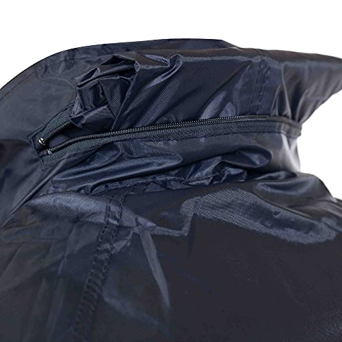 BWOLF HIMALAYA Herren Regenanzug Langarm wasserdicht mit Elastischer Taille Kapuzenjacke Anzug Regenbekleidung Regenjacke + Regenhose 2 Taschen (reflektierendes Blau, XL)