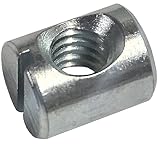 (12) Cross Dowels/Barrel Nuts - 1/4-20 12mm X 10mm Zinc-Plated CNC