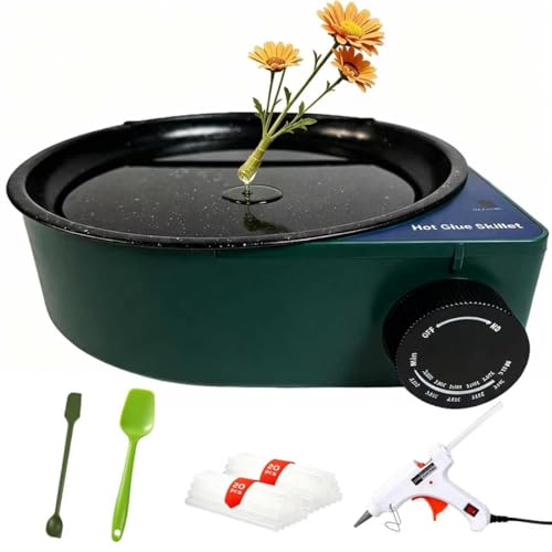 2-in-1 Hot Glue Pot for Crafting with Mini Glue Gun & 40 Glue Sticks by GLOOZLX - Used condition - US$31.96