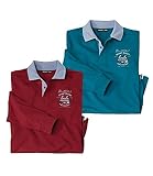 atlas for men gewinnspiel Stil: Chic ATLAS FOR MEN - 2er-Pack Herren-Poloshirts - Lange Ärmel - Verfügbar in großen Größen von M bis 5XL