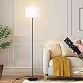 Qaubauyt Floor Lamp for Living Room Bedroom,Lights Floor Lamp with Remote Control and Stepless Dimmable Colors Temperature & Brightness,White Standing Lamps Tall Lamp,LED RGB 9W Bulb Included