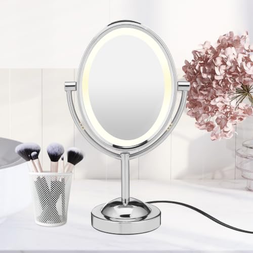 Conair Lighted Vanity Mirror, LED, 1X/7X Magnifying, Double Sided - image 8