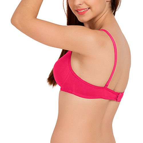 Image of Tweens - Medium Padded Cotton Rich Bra - Full Coverage, Seamless, Multiway Straps, Wirefree Everyday T-Shirt Bra