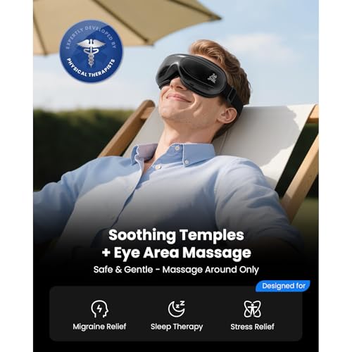 Image of BOB AND BRAD Eye Massager with Heat FSA Eligible HSA, Heated Eye Mask for Dry Eye Relief, Birthday Gifts for Men Women Husband Relax, Temple Massager for Eye Strain Migraine Stress Relief