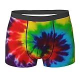 SEVEBJ Calzoncillos tipo bóxer transpirables para hombre, suaves, ropa interior cómoda, Tie Dye 4, M