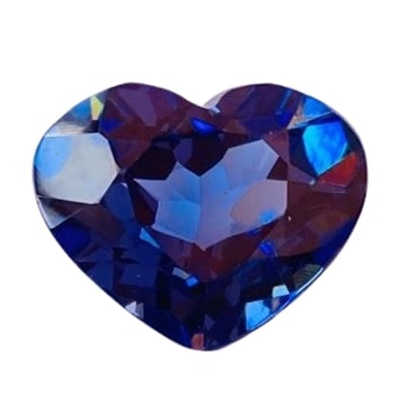 Tanzanite naturelle taillée en cœur 10x12 mm, gemme d'exception pour haute joaillerie