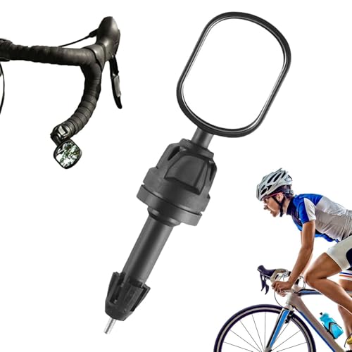 Huxibai Soporte para espejo de bicicleta, espejo de manillar, espejo lateral de bicicleta de ajuste de 360 grados, espejo retrovisor para bicicleta, espejo retrovisor retráctil para bicicletas