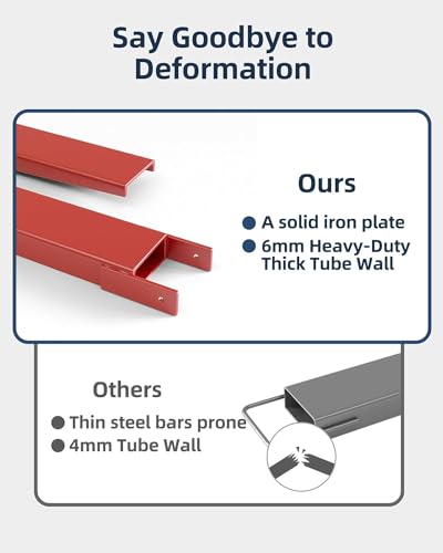 72" Forklift Pallet Extensions, Fork Extensions 5.3 Inch Width, 5500 LBS Capacity Heavy Duty Fork Extensions for Forklifts, 1 Pair Forklift Extensions for Forklift Truck (72 Inch)