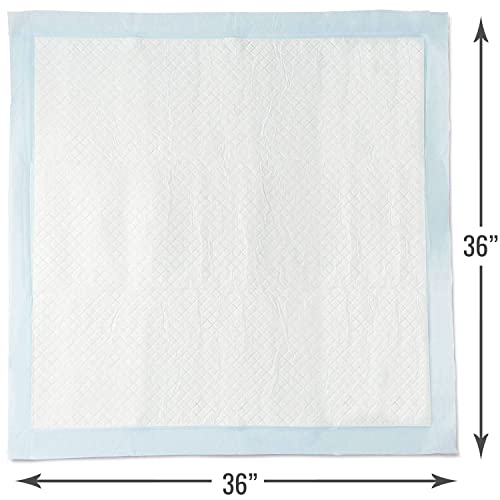 Image of DMI Extra Large 36 inch x 36 inch, 50 Count, Ultra Protective Incontinence Bed Pads for Women and Men, Elderly, Kids Bed Wetting, Absorbent Chucks, Furniture Protection, FSA /HSA
