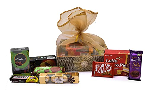 Image of Giftrend Bundle with Festive Assorted Chocolate Gift Hamper | Chocolate Gift Ideas | Diwali Greeting Card