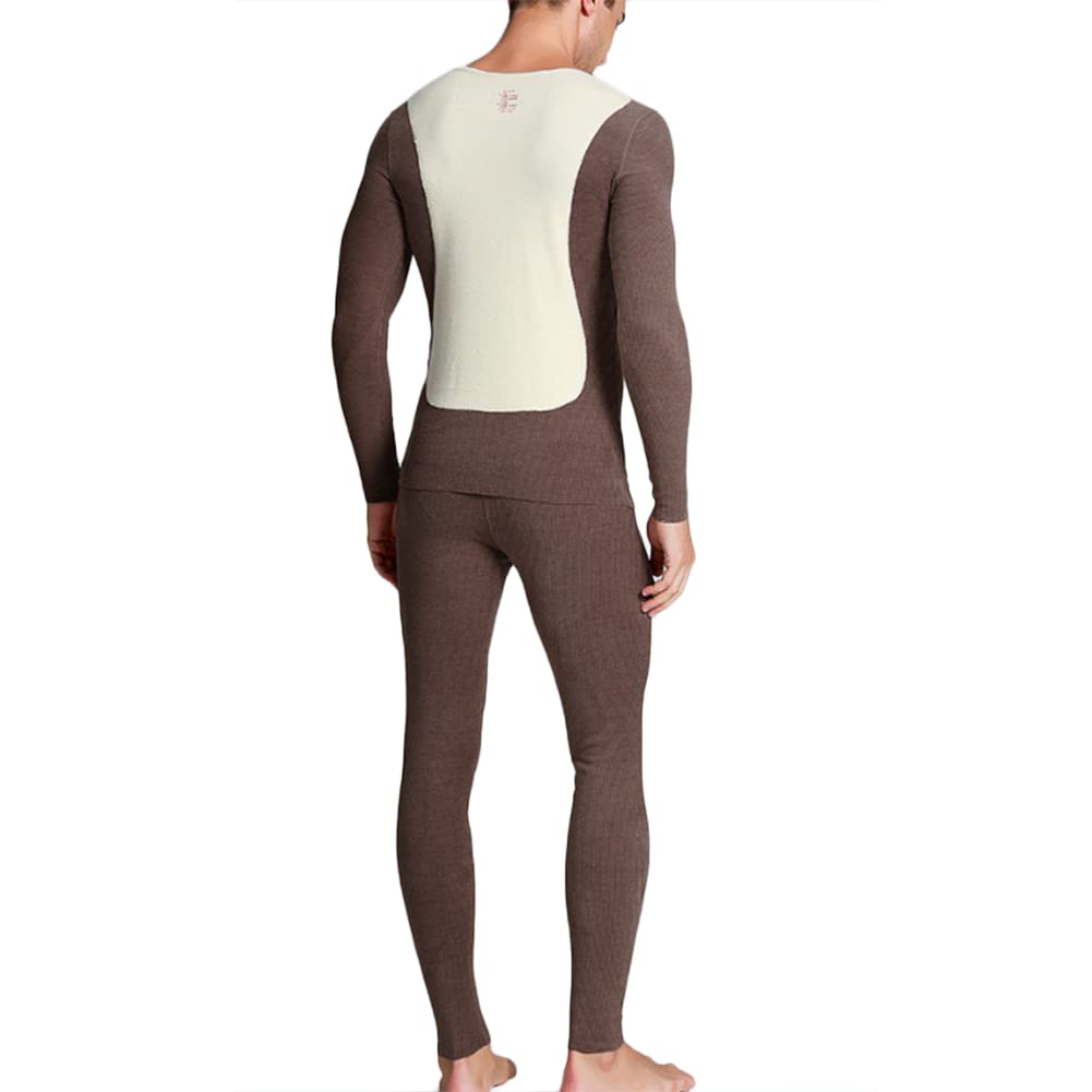 Men's Thermal Underwear Set with Inner Fleece Flexible Ski L-3XL