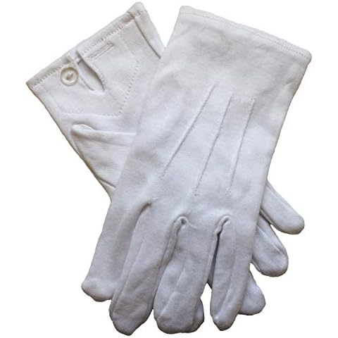 White Cotton Gloves Medium Cover