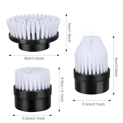 Image of 3 Pcs of Brush Heads,Replacement Brush Heads Set for Electric Spin Scrubber, Cordless Power Shower Scrubber, Cleaning Brush for Bathroom Tile Sink Floor Cleaning.