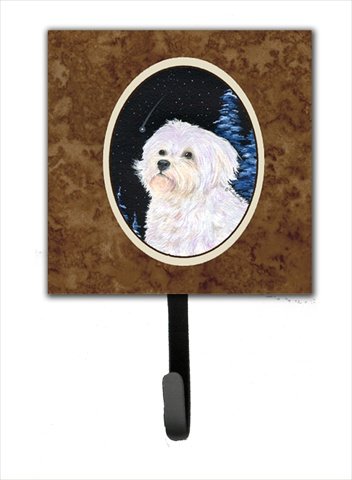 Starry Night Maltese Leash Holder Or Key Hook