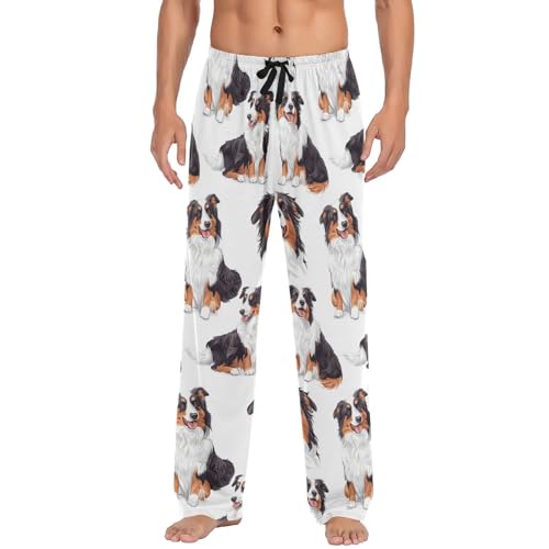 German Shepherd Pajama Pants Cute Dog Lounge Sleepwear PJs Men's Pajama Bottoms Casual Lightweight Sleep Pants M