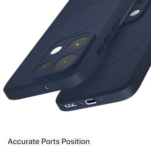 Image of Pikkme Back Cover for Oppo Reno16 Pro 5G Soft Matte Silicone Mag-Safe Design (Mag-Safe Not Support) Camera Protection | Slim Fit Bumper Cover (Blue)