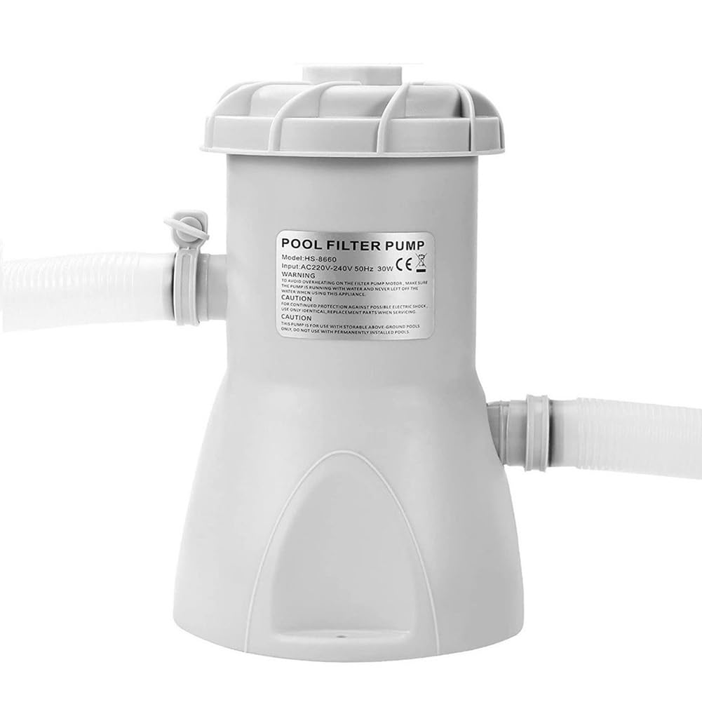 Kit de bomba de filtro para piscina superior, 300 galones, bomba de filtro para piscina doméstica, potente bomba de filtro de piscina, enchufe UE