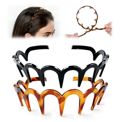 2 PCS Fashion Tooth Hair Comb Headband