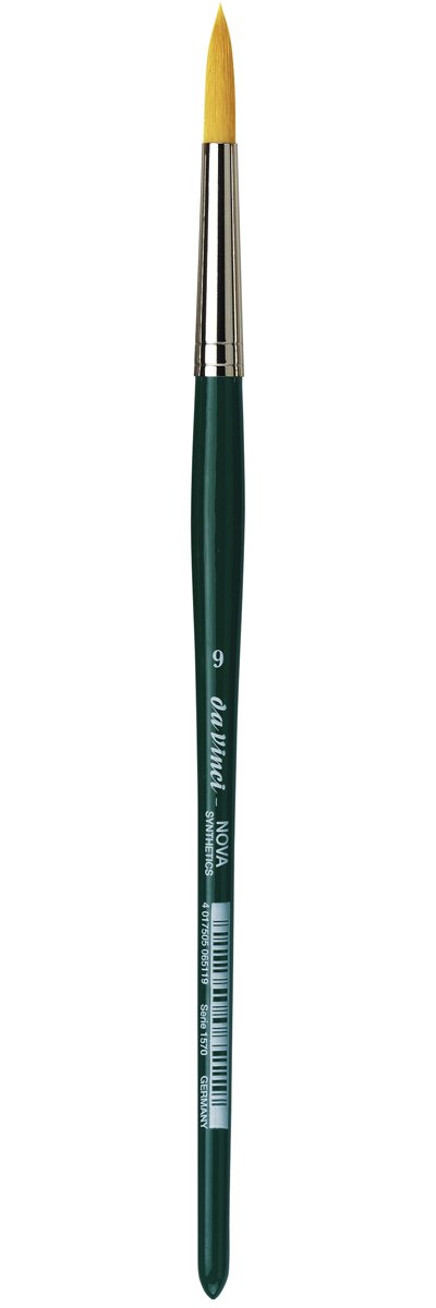 Da Vinci 1570 Series Water Colour Brush, Synthetic Fiber, Green, 23.5 x 0.57 x 30 cm