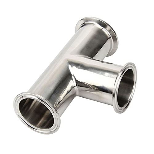 Conector de Manguera Abrazadera 3/4'' 1'' 1,5'' 2'' 2,5'' 3'' 4'' Acero Inoxidable SS304 316L Instalación de tubería en T Sanitaria de 3 vías