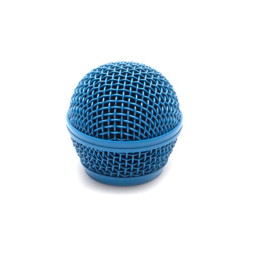 Seismic Audio SA-M30Grille-Blue Replacement Blue Steel Mesh Microphone Grill Head for Shure SM58, Shure SV100