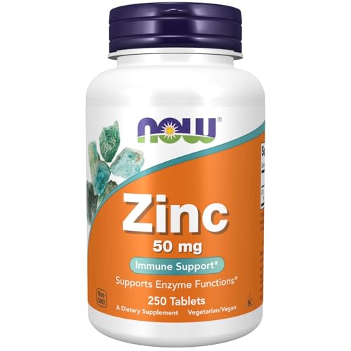 Now Foods Zinc 50 mg 250 Tablets
